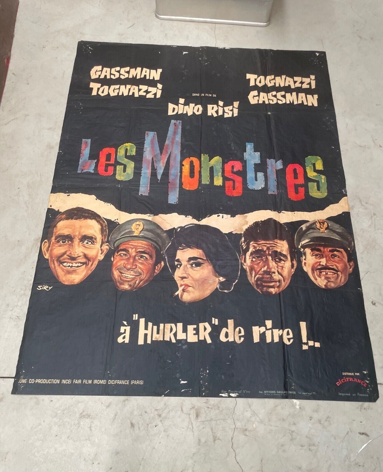 LES MONSTRES MOVIE POSTER ORIGINAL (120x160) DINO RISI