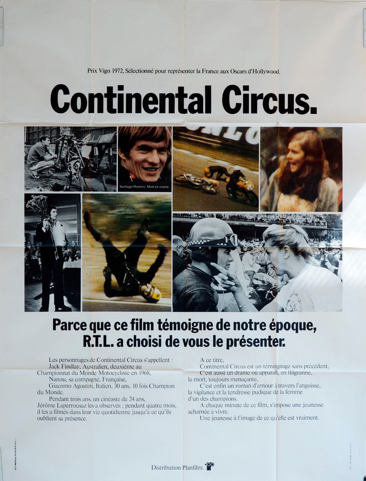 CONTINENTAL CIRCUS MOVIE POSTER ORIGINAL (120X160) BRUNO CREMER