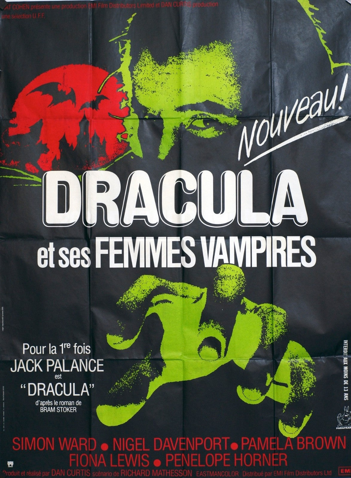 DRACULA ET SES FEMMES VAMPIRES SIMON WARD MOVIE POSTER ORIGINAL 120x160