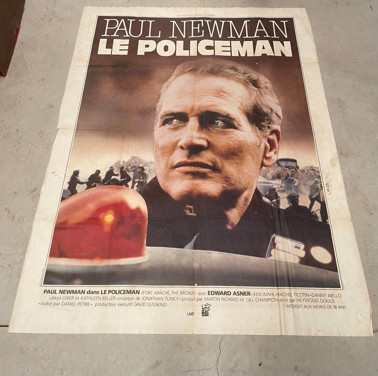 LE POLICEMAN MOVIE POSTER ORIGINAL 120x160 PAUL NEWMAN