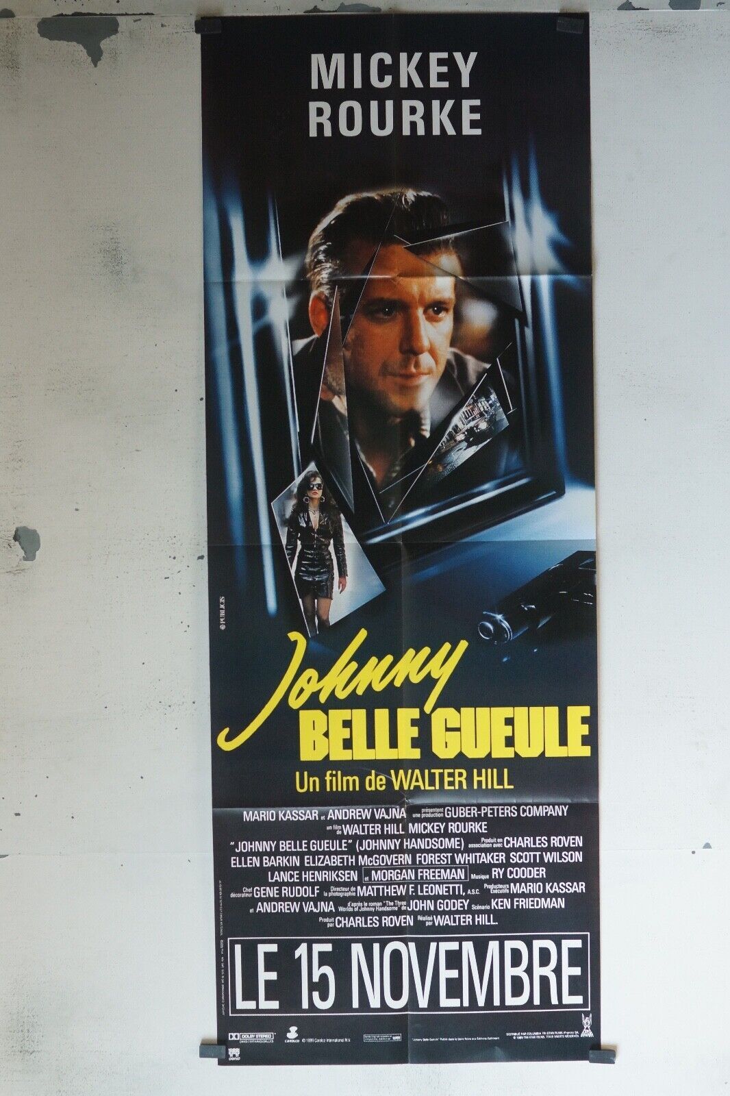 JOHNNY BELLE GUEULE MOVIE POSTER ORIGINAL (60x160) MICKEY ROURKE