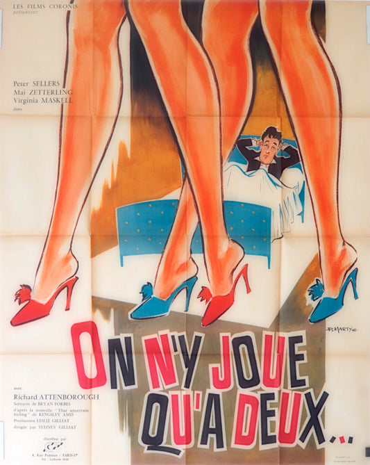 ON N’Y JOUE QU’A DEUX MOVIE POSTER ORIGINAL (120x160)  RICHARD ATTENBOROUGH
