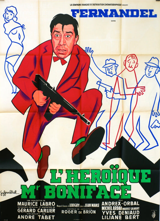 L’HÉROÏQUE MR BONIFACE POSTER ORIGINAL 120x160 FERNANDEL