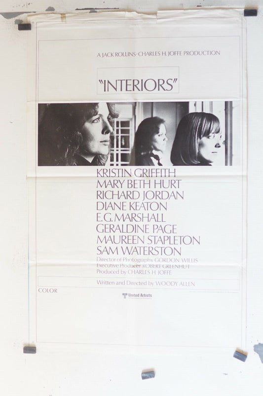 INTERIORS ORIGINAL POSTER (69x103), Woody Allen, Kristin Griffith
