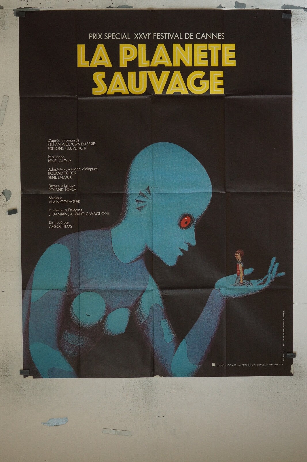 LA PLANÈTE SAUVAGE MOVIE POSTER ORIGINAL 120x160 ROLAND TOPOR