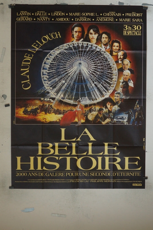LA BELLE HISTOIRE MOVIE POSTER ORIGINAL 120x160 CLAUDE LELOUCH