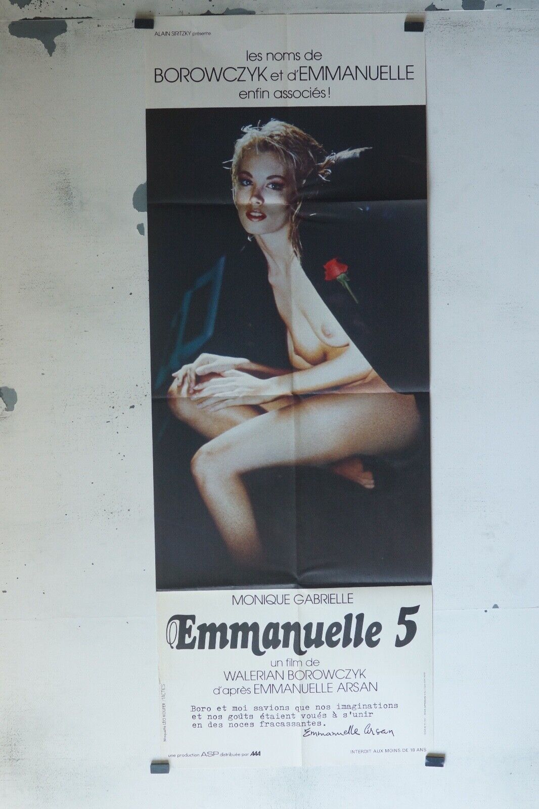 EMMANUELLE 5 MOVIE POSTER ORIGINAL 60x160 MONIQUE GABRIELLE