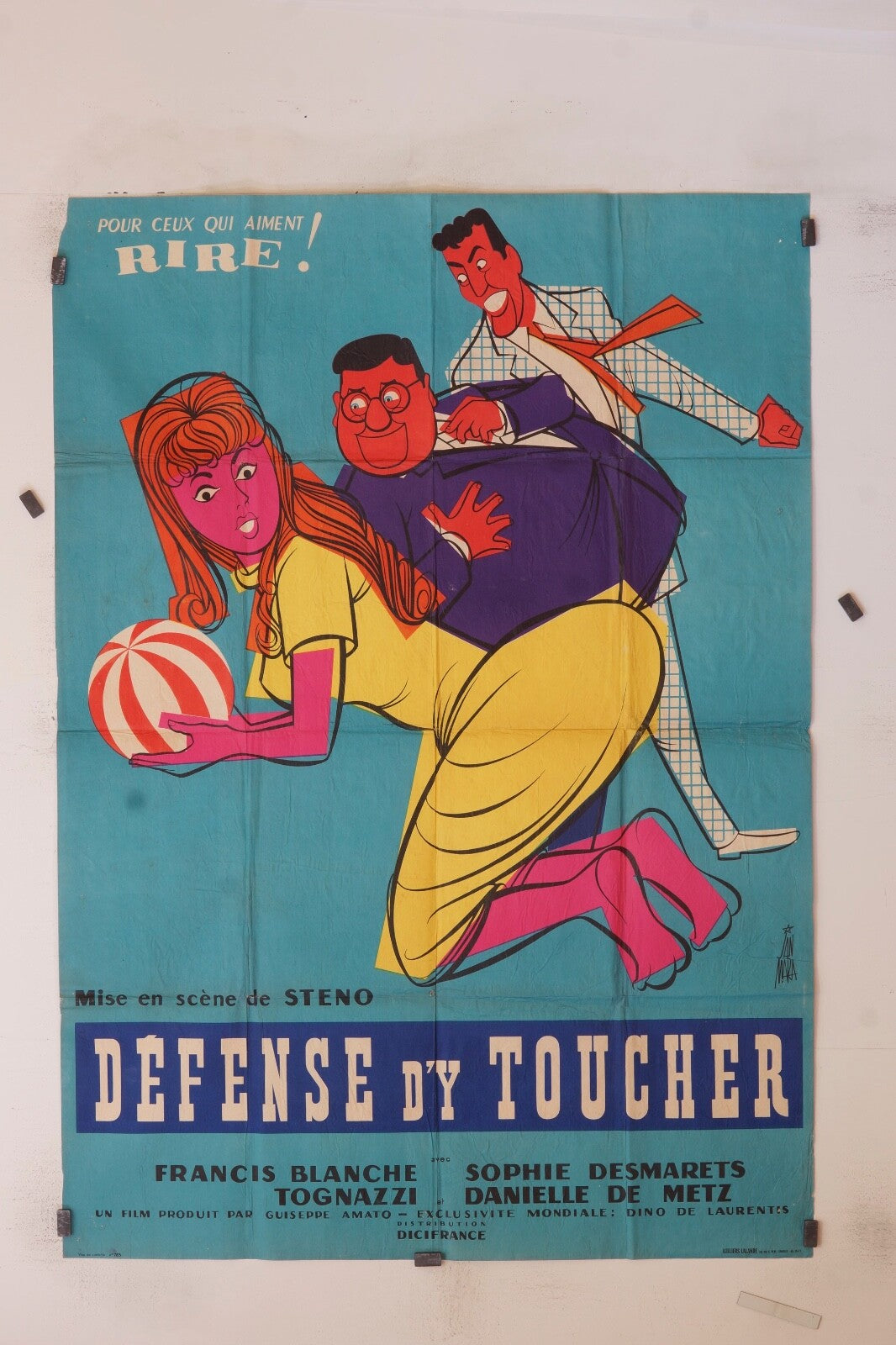 DÉFENSE D’Y TOUCHER MÉLANIE GRIFFITH POSTER ORIGINAL 120x160 MÉLANIE GRIFFITH