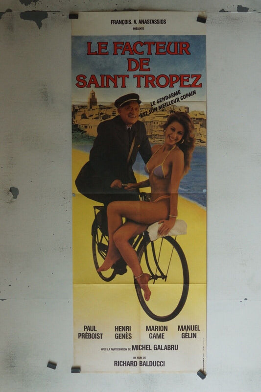 LE FACTEUR DE SAINT TROPEZ POSTER ORIGINAL 60x160 PAUL PRÉBOIST