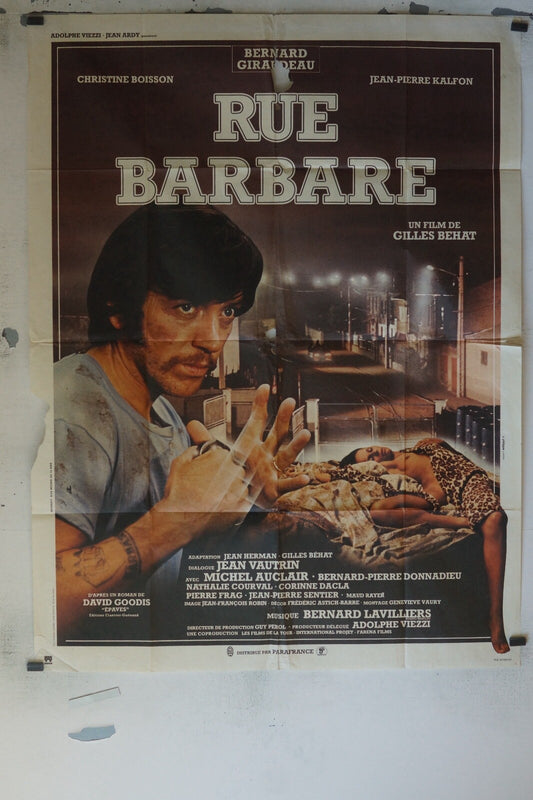 RUE BARBARE MOVIE POSTER ORIGINAL 120x160 CHRISTINE BOISSON