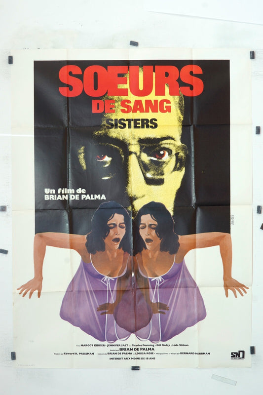 SŒURS DE SANG « SISTERS » BRIAN DE PALMA ORIGINAL MOVIE POSTER 120x160