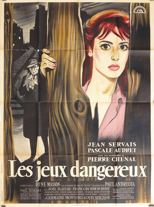 LES JEUX DANGEUREUX JEAN SERVAIS MOVIE POSTER ORIGINAL 120x160