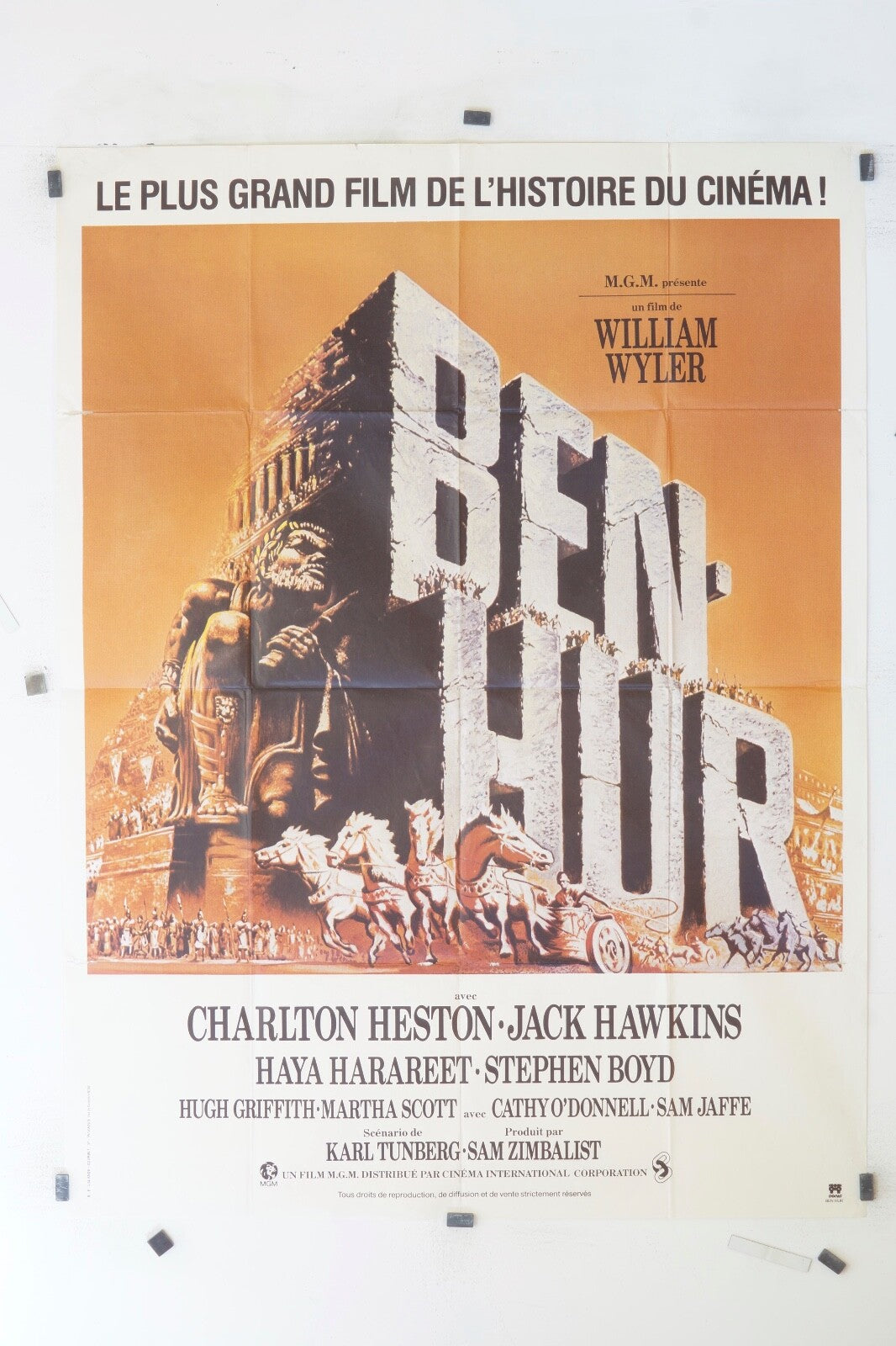 BEN-HUR CHARLTON HESTON MOVIE POSTER ORIGINAL 120x160