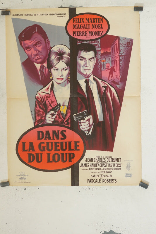 DANS LA GUEULE DU LOUP MOVIE POSTER ORIGINAL 120x160 MAGALI NOEL