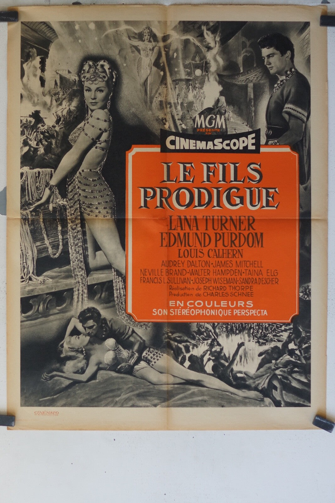 FILS PRODIGUE (LE) movie poster ORIGINAL 60x80 Lana Turner , Edmund Purdom 