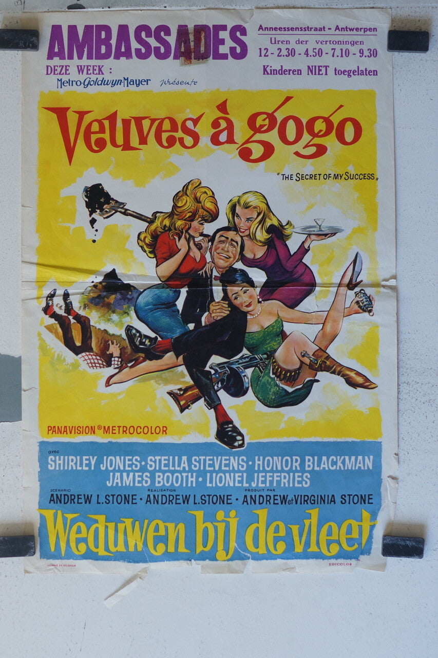 VEUVES À GOGO MOVIE POSTER ORIGINAL (55X37) AFFICHE BELGE, ANDREW L.STONE