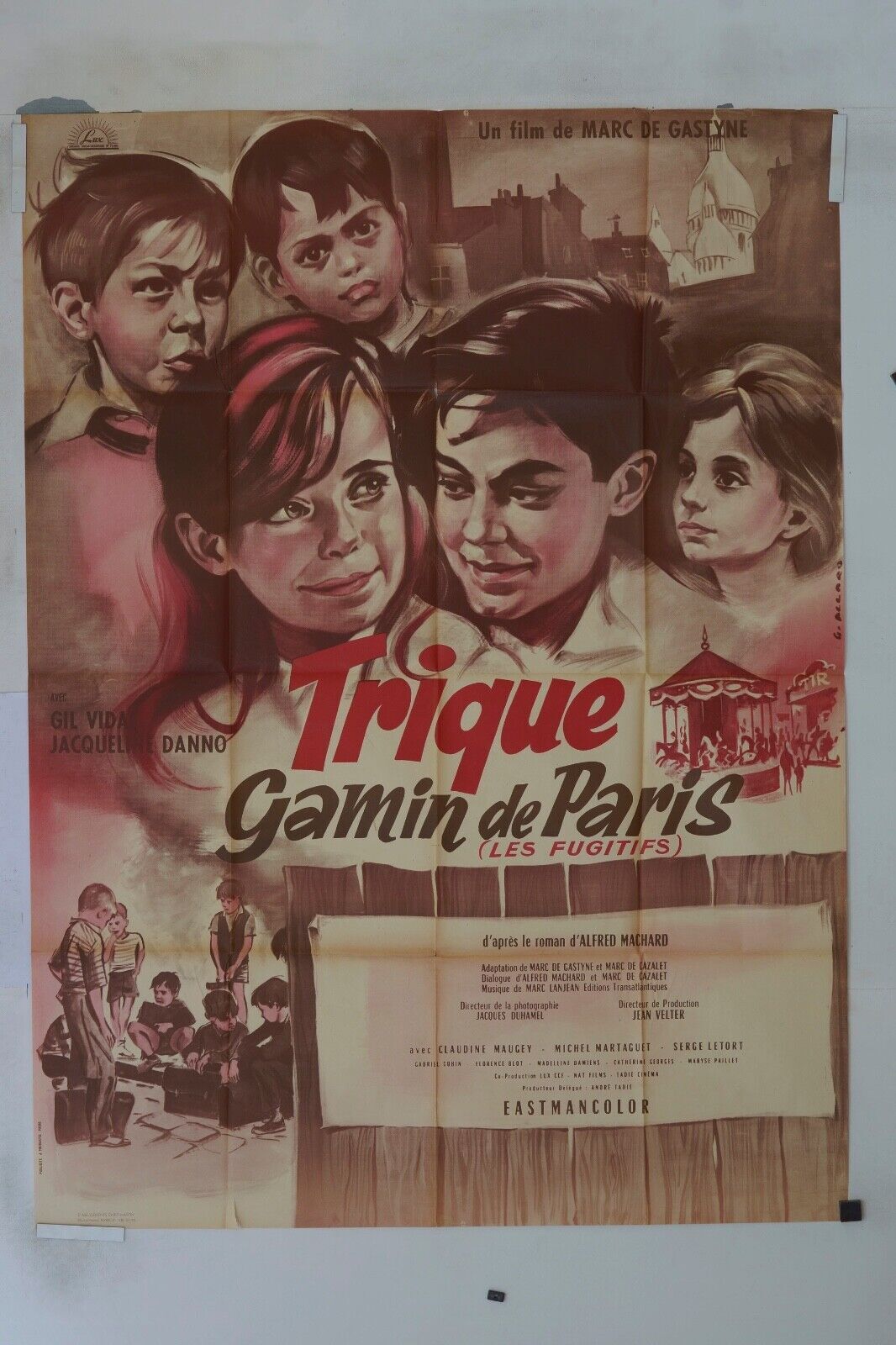 TRIQUE GAMIN DE PARIS MOVIE POSTER ORIGINAL 120x160 CALUDINE MAUGEY