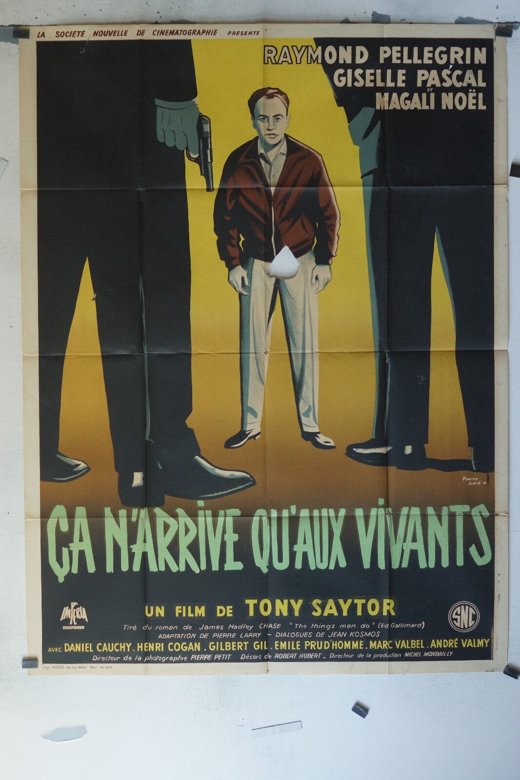 ÇA N’ARRIVE QU’AUX VIVANTS MOVIE POSTER ORIGINAL 120x160 RAYMOND PELLEGRIN