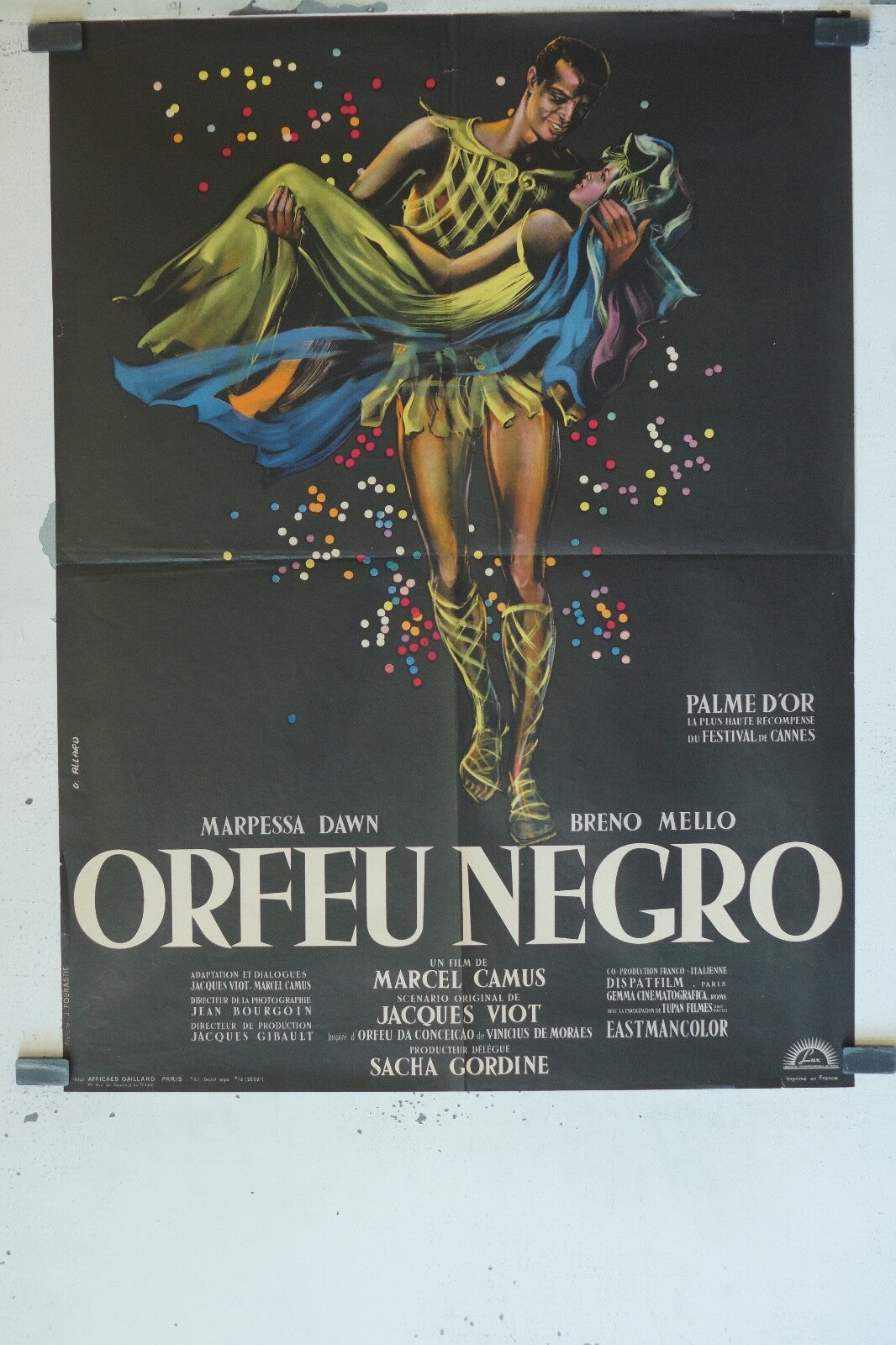 ORFEU NEGRO MOVIE POSTER ORIGINAL (60X80) MARPRESSA DAWN – BRENO MELLO