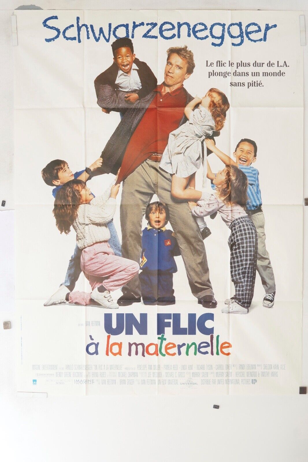 UN FLIC A LA MATERNELLE MOVIE POSTER ORIGINAL 120x160 SCHWARZENEGGER ARNOLD