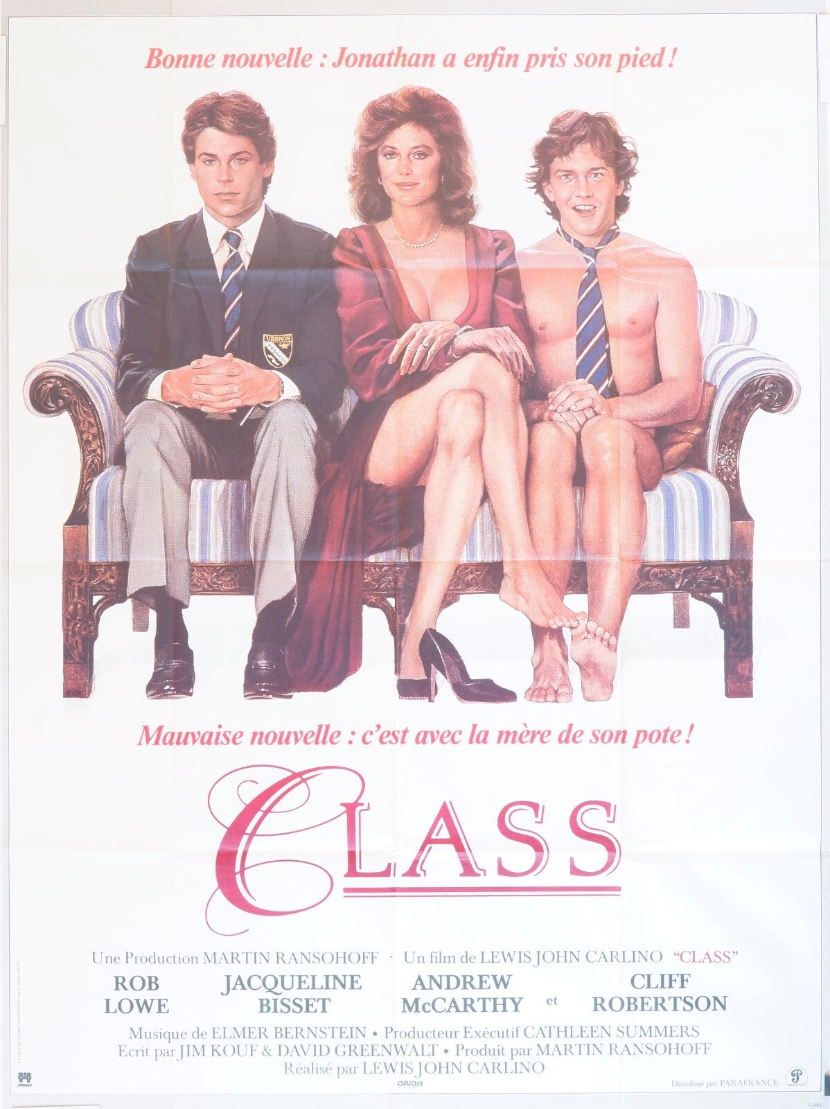 CLASS MOVIE POSTER ORIGINAL 120x160  ROB LOWE