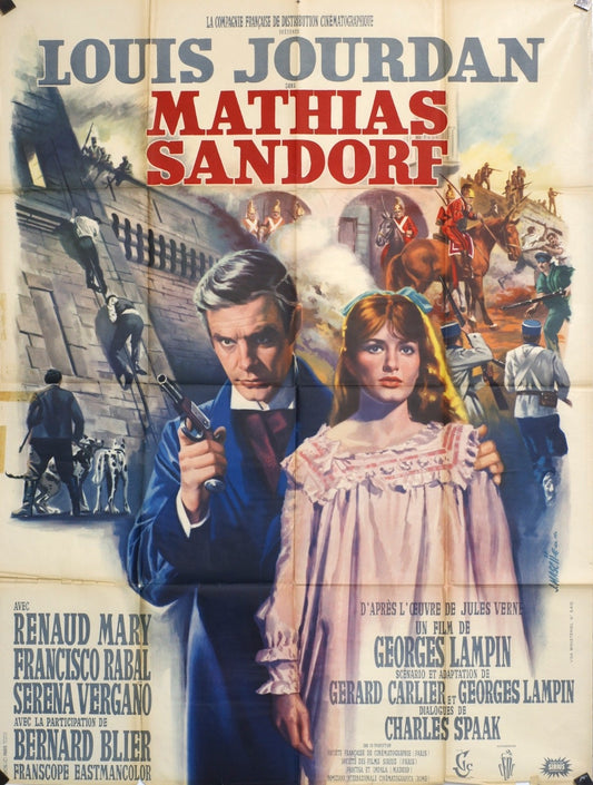 MATHIAS SANDORF LOUIS JOURDAN MOVIE POSTER ORIGINAL 120x160