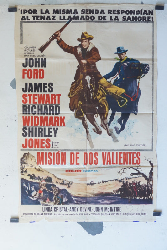 MISION DE DOS VALIENTES MOVIE POSTER 69x104 James Stewart , Richard Widmark