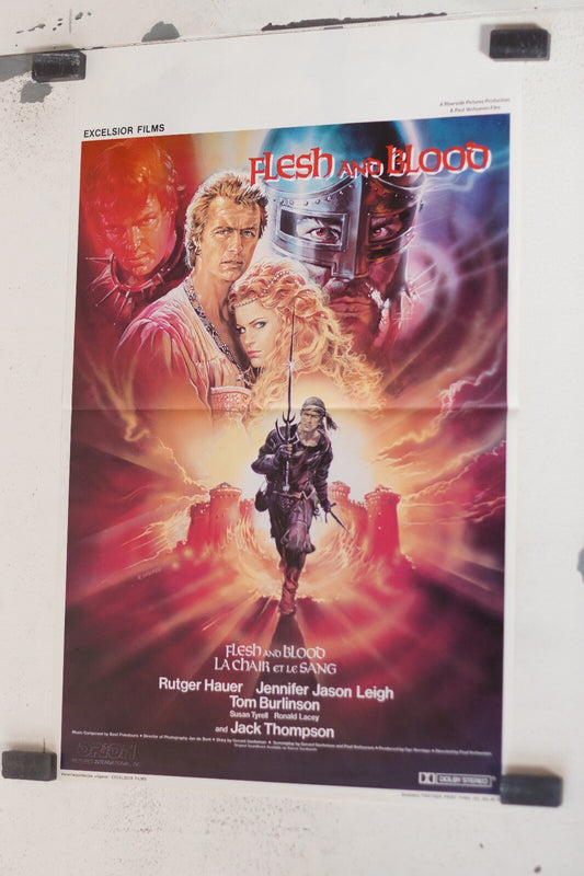 FLESH AND BLOOD (POSTER ORIGINAL BELGE) 30x55 Paul Verhoeven