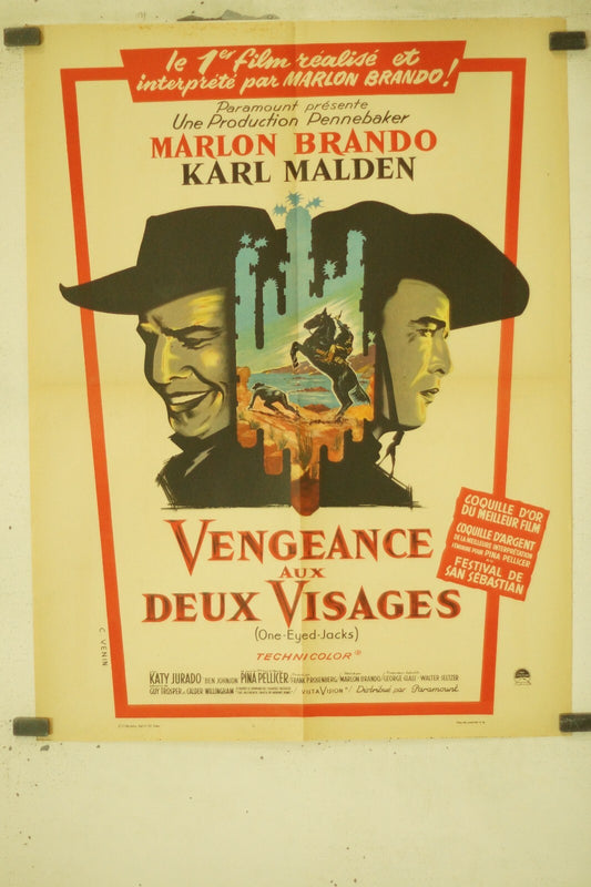 VENGEANCE AUX DEUX VISAGES MOVIE POSTER ORIGINAL (60X80) MARLON BRONDO – KARL