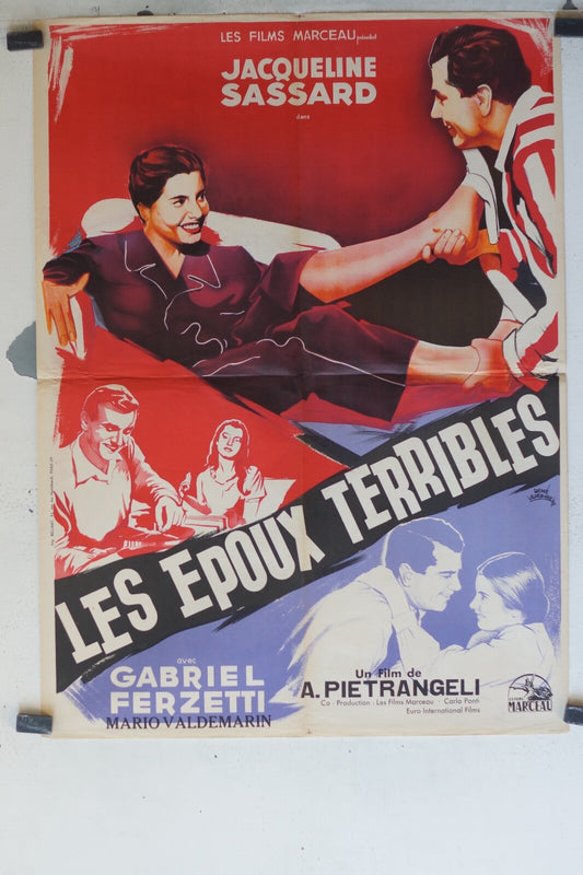 EPOUX TERRIBLES (LES) MOVIE POSTER ORIGINAL (60X80) Jacqueline Sassard 