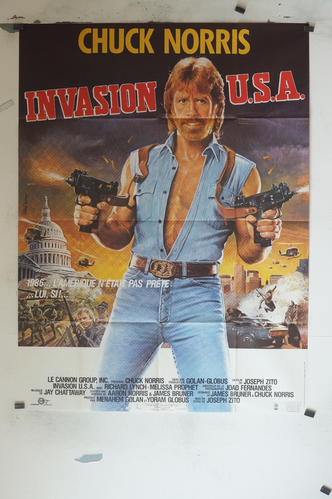 INVASION USA ORIGINAL 120x160 CHUCK NORRIS