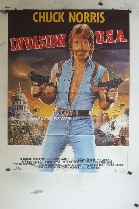 INVASION USA ORIGINAL 120x160 CHUCK NORRIS