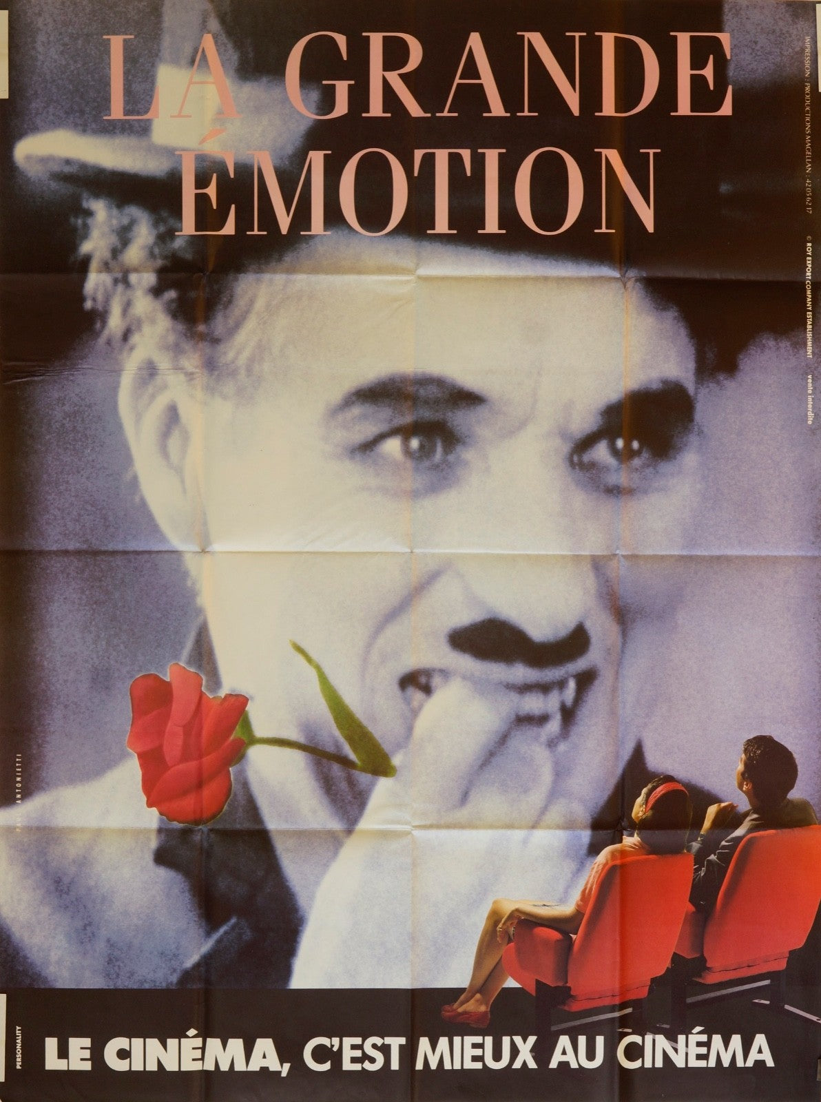 LA GRANDE EMOTION  ALIDA VALLI ORIGINAL  POSTER ORIGINAL 120x160