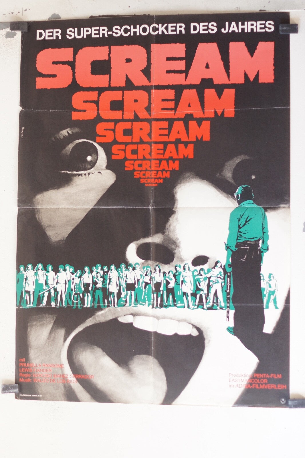 SCREAM (70X100) ORIGINAL MOVIE POSTER PRUNELLA RANSOME