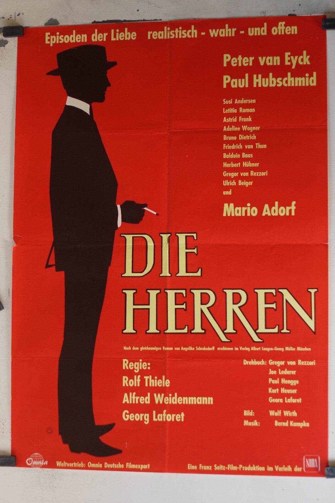 DIE HERREN MOVIE POSTER ORIGINAL (60X80) PETER VAN EYCK – PAUL HUBSCHMID