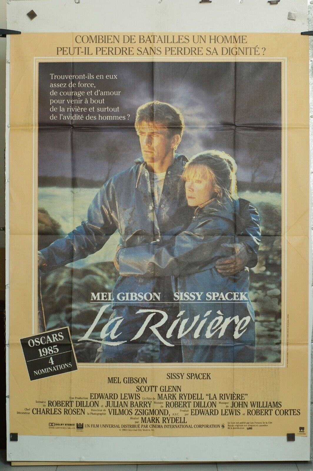 LA RIVIÈRE movie poster ORIGINAL (120x160) MEL GIBSON
