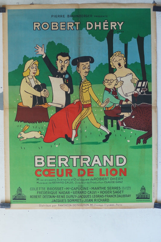 BERTRAND CŒUR DE LION MOVIE POSTER ORIGINAL (60X80) Colette Brosset ,