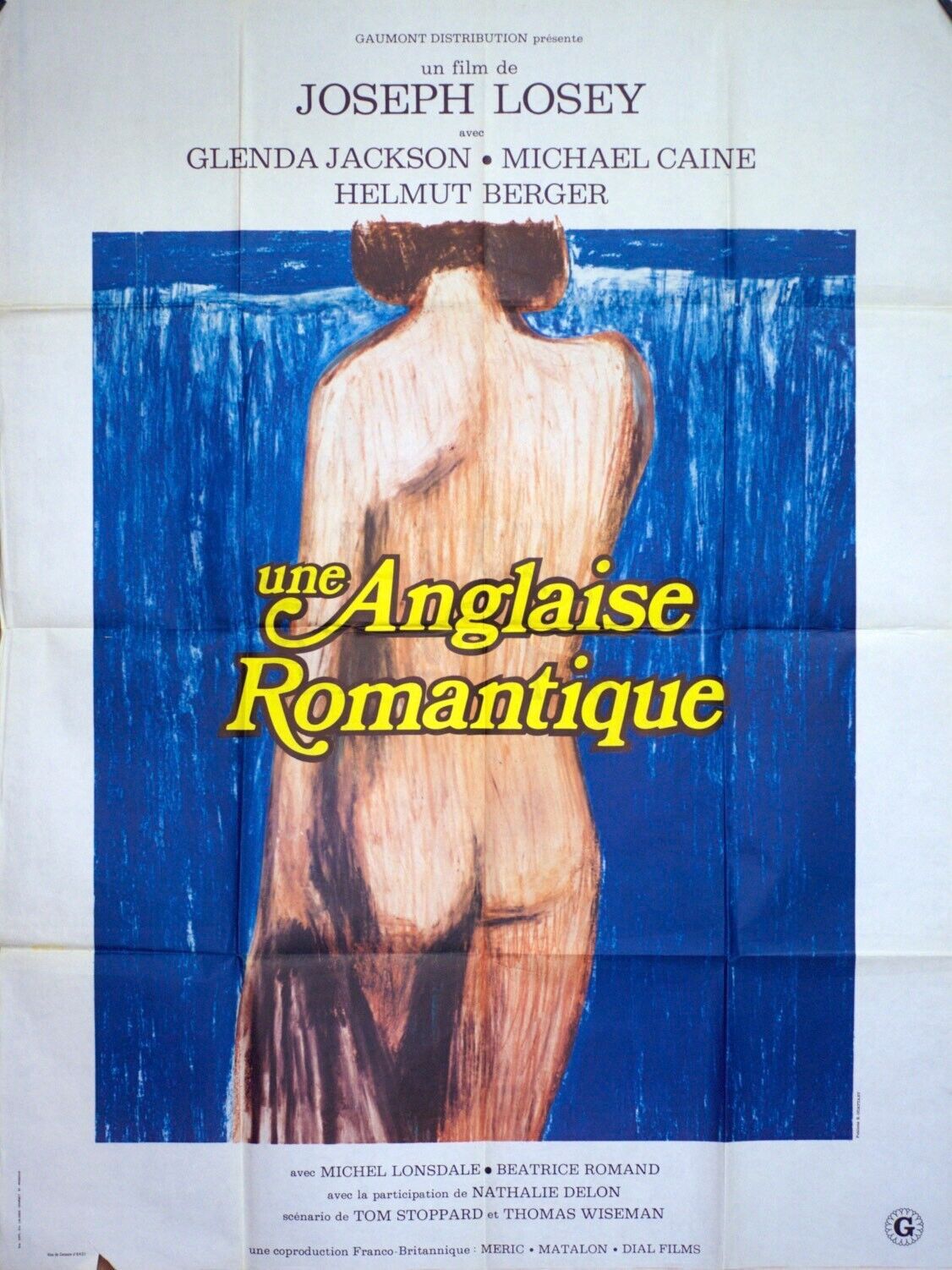 UNE ANGLAISE ROMANTIQUE MOVIE POSTER ORIGINAL 120x160 JOSEPH LOSEY