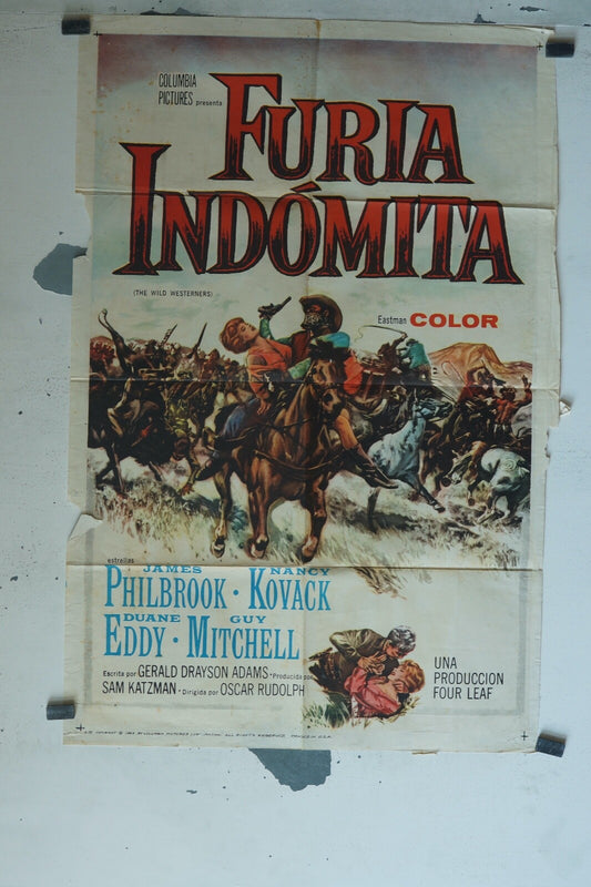 FURIA INDOMITA(1962) ORIGINAL MOVIE POSTER JAMES PHILBROOK – NANCY KOVACK