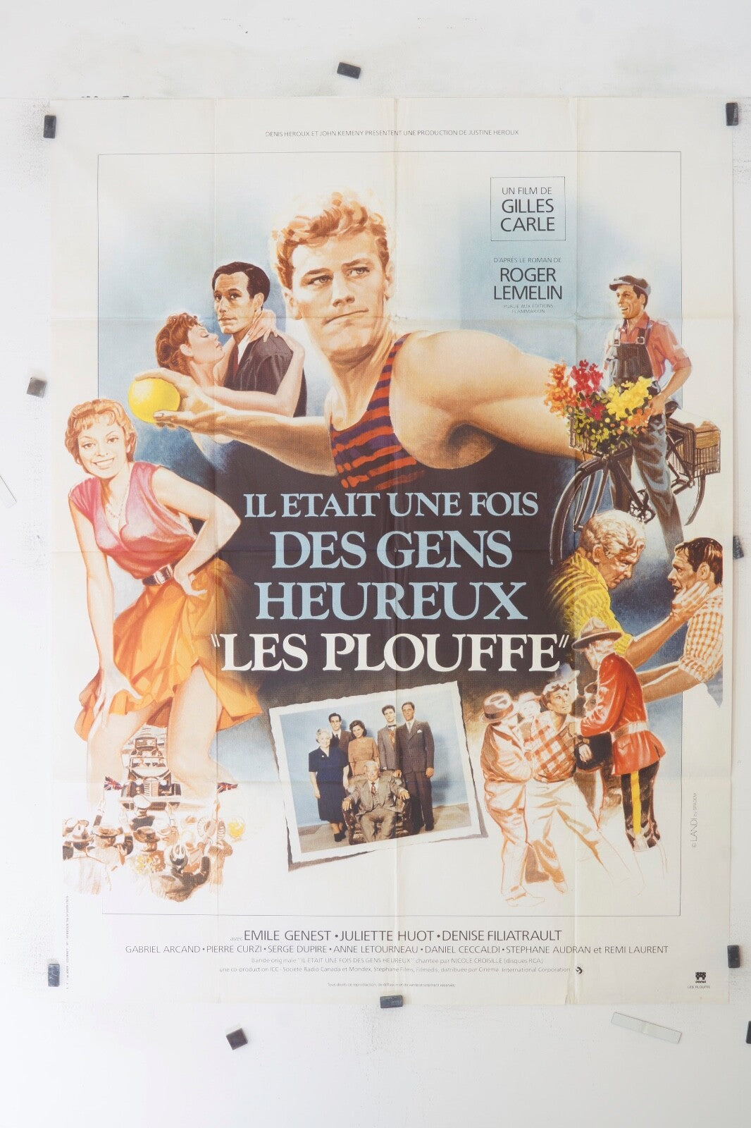 IL ÉTAIT UNE FOIS DES GENS HEUREUX « LES PLOUFFE » MOVIE POSTER ORIGINAL 120x160