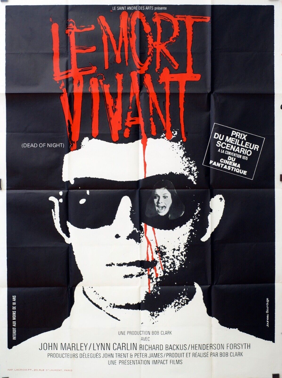 LE MORT VIVANT MOVIE POSTER ORIGINAL 120x160 JOHN MARLEY