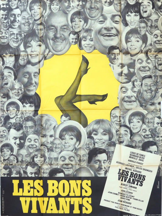 LES BONS VIVANTS  LOUIS DE FUNÈS MOVIE POSTER ORIGINAL 120x160