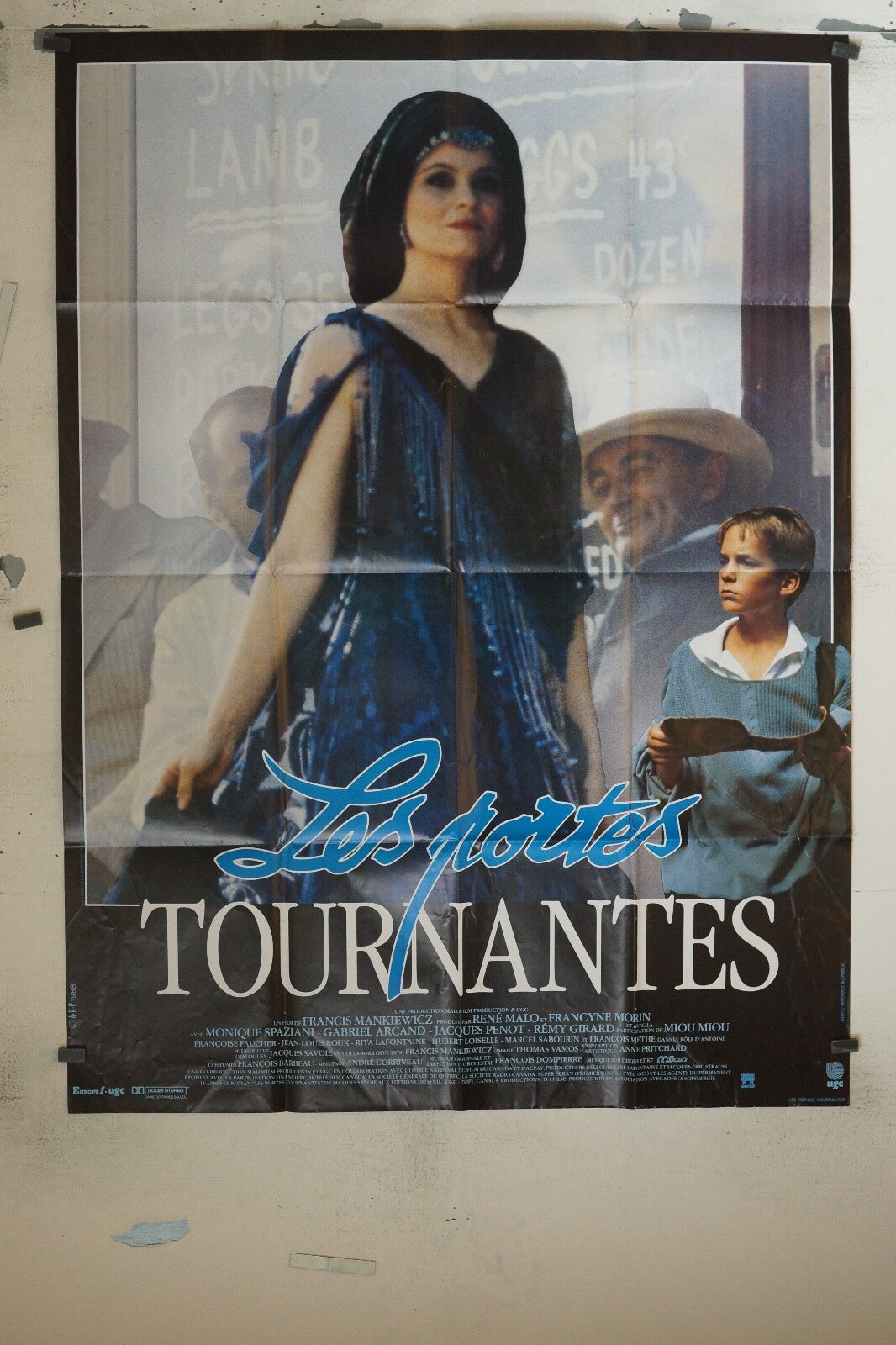 LES PORTES TOURNANTES POSTER ORIGINAL 120x160 MONIQUE SPAZIANI