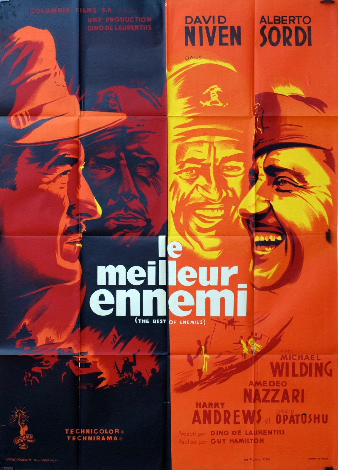 LE MEILLEUR ENNEMI MOVIE POSTER ORIGINAL 120x160 DAVID NIVEN