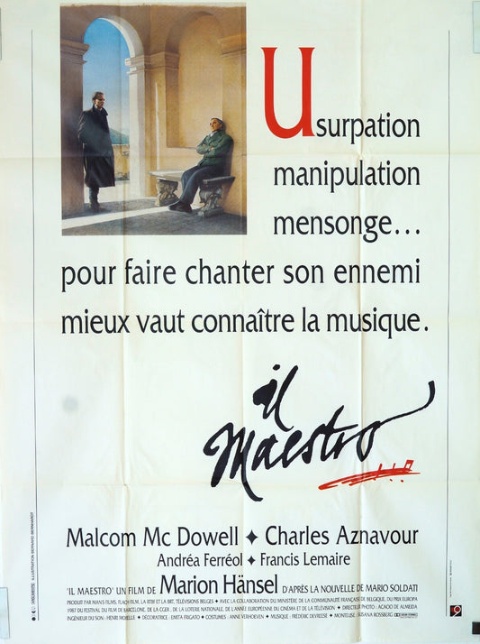 IL MAESTRO MOVIE POSTER ORIGINAL 120x160 CHARLES AZNAVOUR