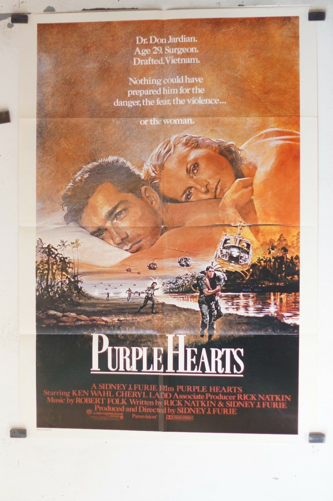 PURPLE HEARTS, MOVIE POSTER ORIGINAL, (69x103), Ken Wahl , Cheryl Ladd 