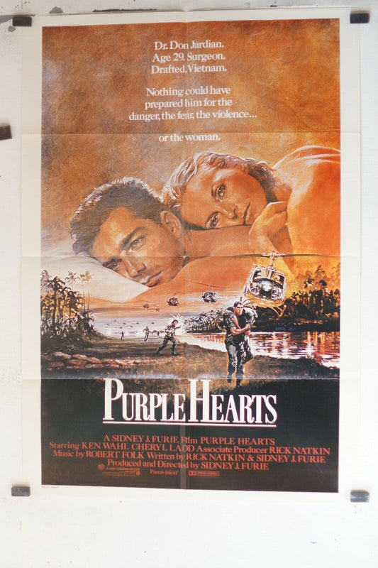 PURPLE HEARTS, MOVIE POSTER ORIGINAL, (69x103), Ken Wahl , Cheryl Ladd 