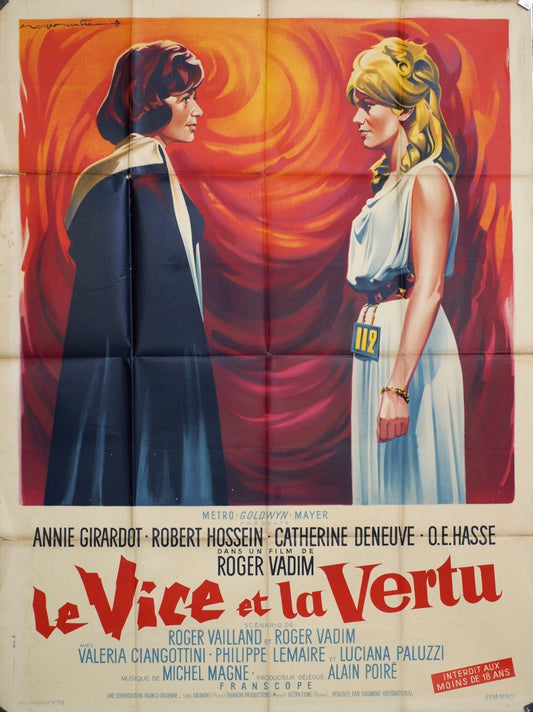 LE VICE ET LA VERTU ANNIE GIRARDOT  POSTER ORIGINAL 120x160