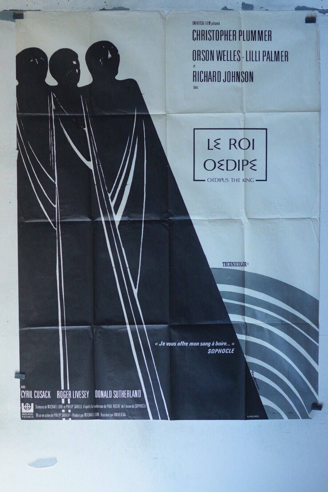 LE ROI OEDIPE MOVIE POSTER ORIGINAL 120x160 CYRIL CUSACK