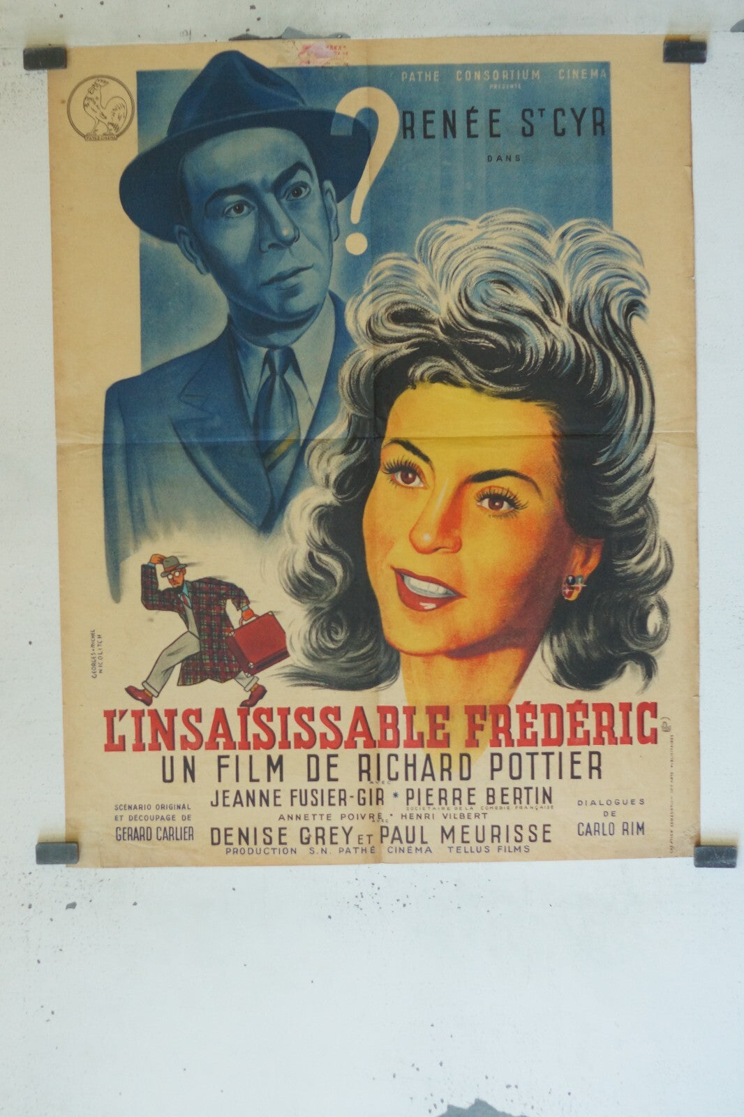 L’INSAISISSABLE FRÉDÉRIC MOVIE POSTER ORIGINAL (60X80) JEANNE FUSIER
